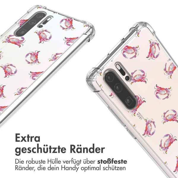 imoshion Design Hülle mit Band für das Huawei P30 Pro - Crab Watercolor