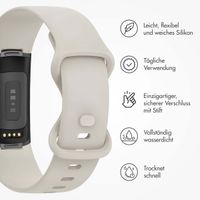 imoshion Silikonband für das  Fitbit Charge 5 / 6 - S - Beige