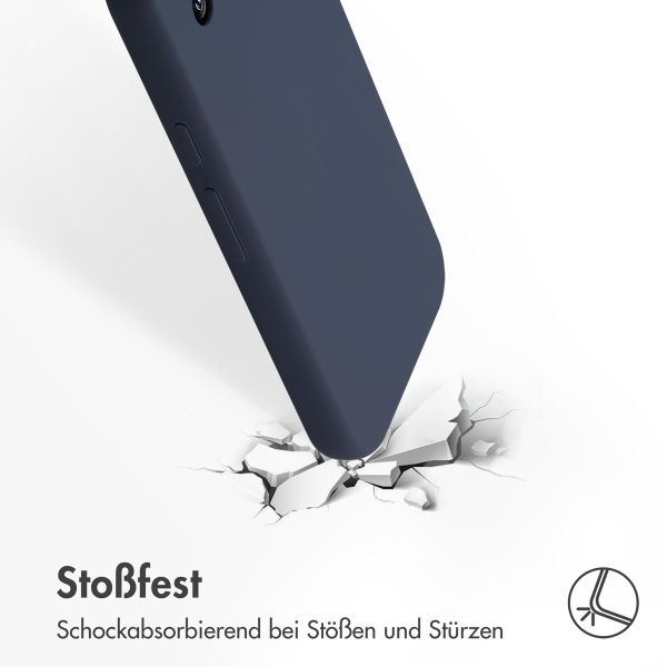Accezz Liquid Silikoncase Google Pixel 9A - Dunkelblau