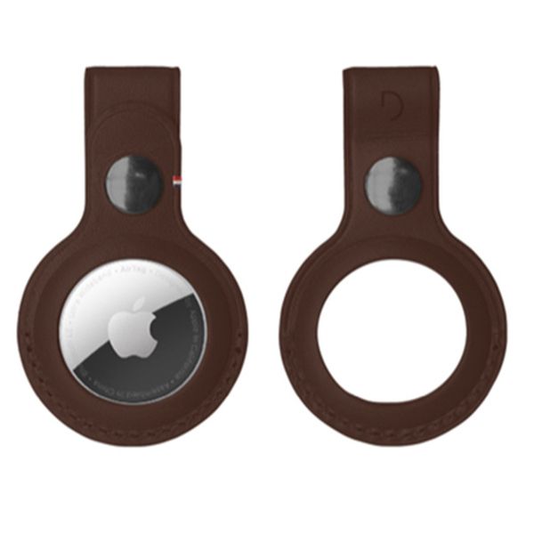 Decoded Leather Keychain Apple AirTag - Braun