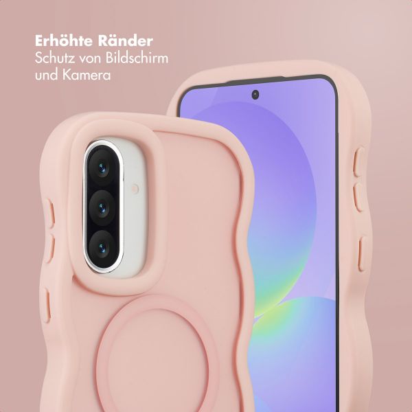 Selencia Wavy Backcover mit MagSafe Samsung Galaxy A36 / A56 - Soft Pink