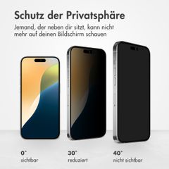 Accezz Privacy Displayschutz aus gehärtetem Glas Apple iPhone 17 / 17 Pro / 16 Pro