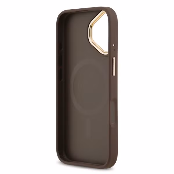 Guess Classic 4G Logo Backcover MagSafe Apple iPhone 17 - Braun