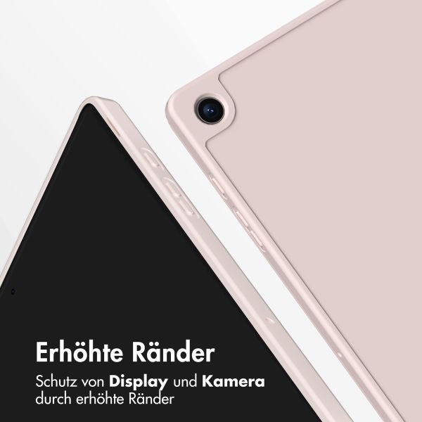 Accezz Smarte Klapphülle aus Silikon für das Samsung Galaxy Tab A9 Plus - Rosa