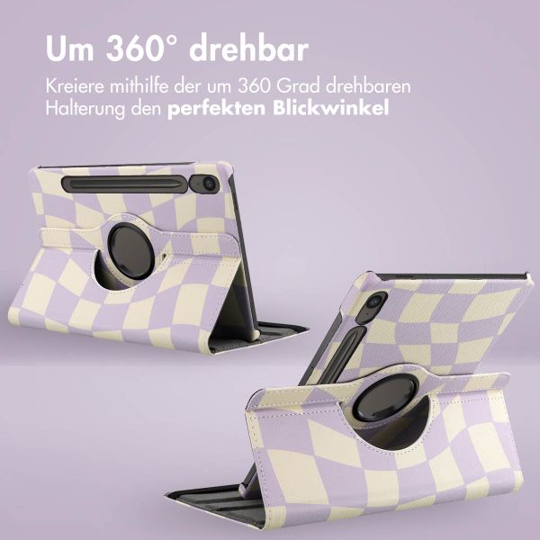 imoshion 360° drehbare Design Klapphülle Samsung Galaxy Tab S10 Lite / S10 FE / S9 FE - Dancing Cubes