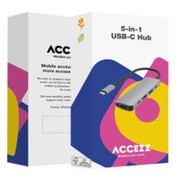 Accezz 5-in-1 USB-C Hub - 4K 30Hz Ultra HD - 100 Watt Laden - Dockingstation