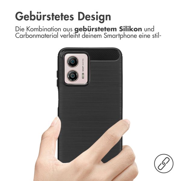 imoshion Brushed Back Cover für das Motorola Moto G53 - Schwarz