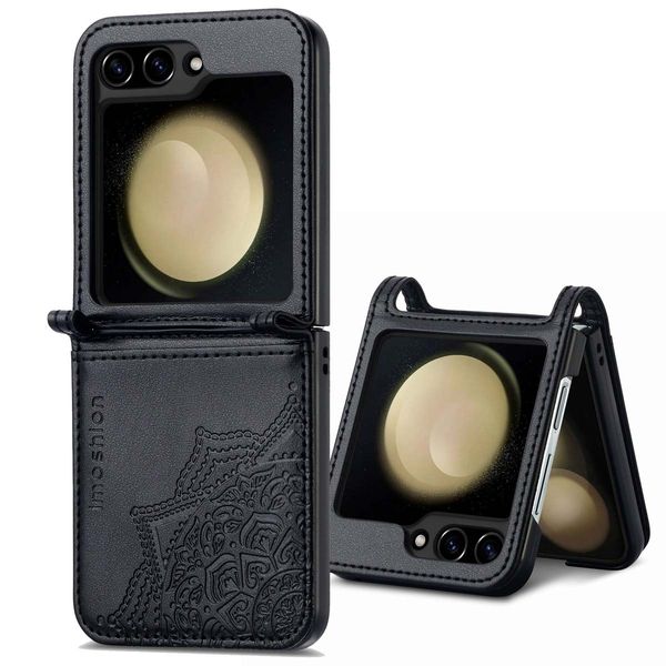 imoshion Mandala Klapphülle Samsung Galaxy Z Flip 7 FE - Schwarz