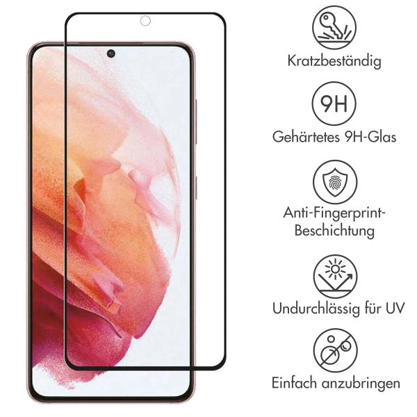 Accezz Full Cover Screen Protector aus gehärtetem Glas Samsung Galaxy S21