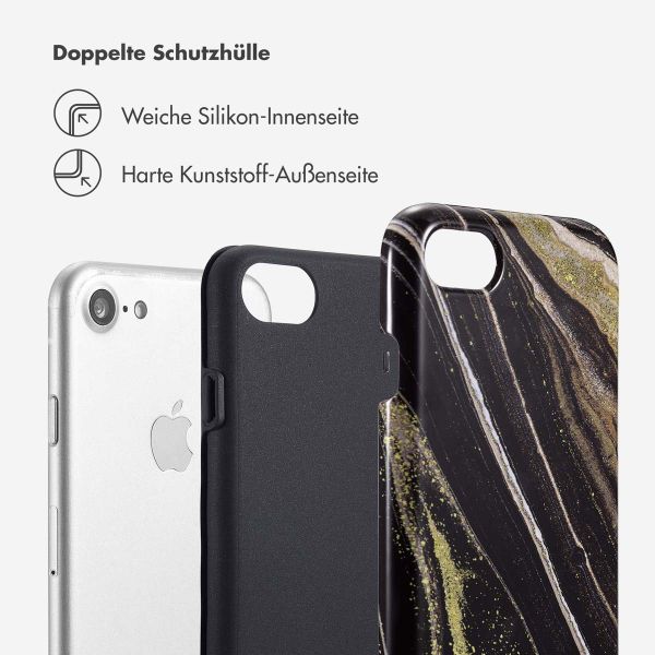 Selencia Vivid Tough Back Cover für das iPhone SE (2022 / 2020) / 8 / 7 / 6(s) - Chic Marble