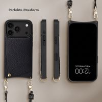 Selencia Nova HandyHülle mit Kordel und Kartenhalter Apple iPhone 18 Pro / 17 Pro - Schwarz