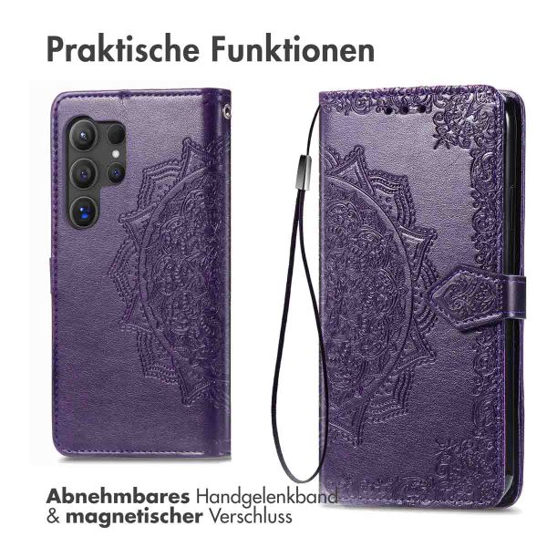 imoshion Mandala Klapphülle für das Samsung Galaxy S24 Ultra - Violett