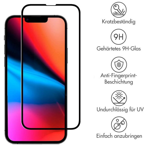 Accezz Full Cover Screen Protector aus gehärtetem Glas Apple iPhone 13 Pro Max / 14 Plus