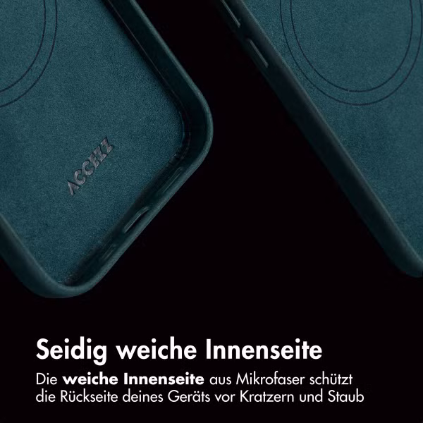 Accezz Vintage Leather Magsafe Backcover Apple iPhone 13 - Smokey Green