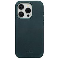 Accezz Vintage Leather Magsafe Backcover Apple iPhone 15 Pro - Smokey Green