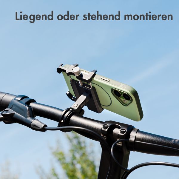 imoshion Aluminium Fahrrad-Handyhalterung - Leichtgewicht - Universal - Schwarz
