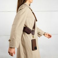 Selencia Handykette mit kleiner Tasche - Mocha Brown