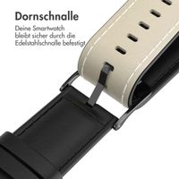 imoshion Classic Lederarmband für das  Apple Watch Series 1 t/m 9 / SE (38/40/41 mm) | Series 10 / 11 (42 mm) - Schwarz