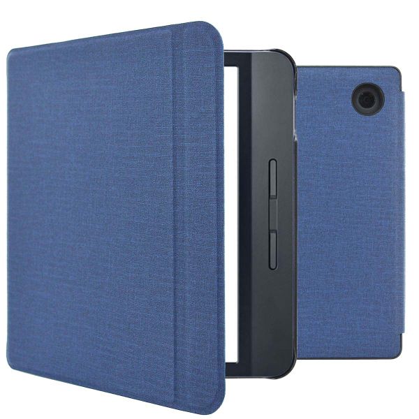 imoshion Canvas Sleepcover Klapphülle mit Stand Tolino Vision 5 - Dunkelblau