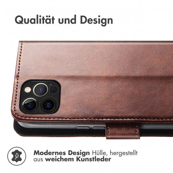 imoshion Luxuriöse Klapphülle iPhone 12 / 12 Pro - Dunkelbraun