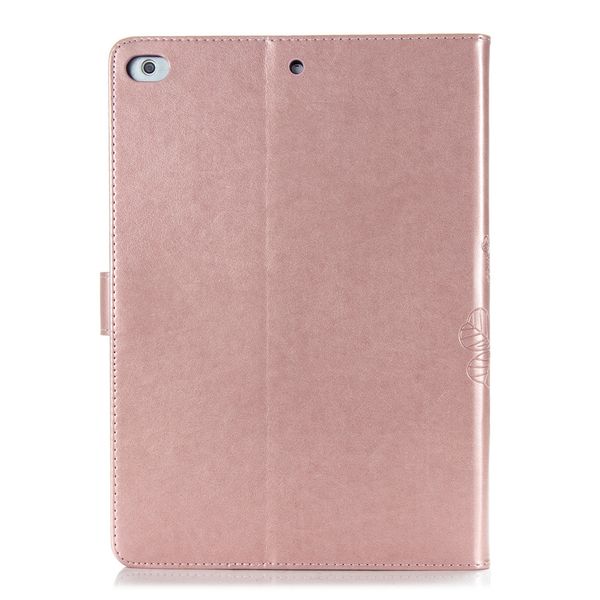 Kleeblumen Klapphülle Klapphülle iPad 6 (2018) 9.7 Zoll / iPad 5 (2017) 9.7 Zoll - Roségold