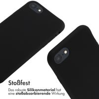 imoshion Silikonhülle mit Band für das iPhone SE (2022 / 2020) / 8 / 7 - Schwarz