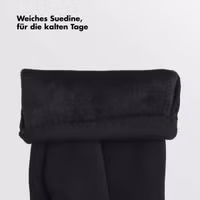 Selencia Touchscreen-Handschuhe mit Wildleder-Optik - Herren - Größe L - Schwarz