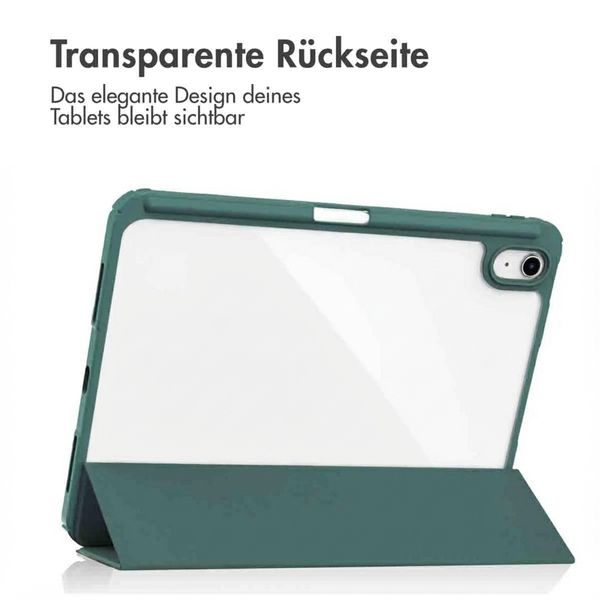 imoshion Trifold Hardcase Klapphülle Apple iPad 11 (2025) 11 Zoll A16 / iPad 10 (2022) 10.9 Zoll - Grün