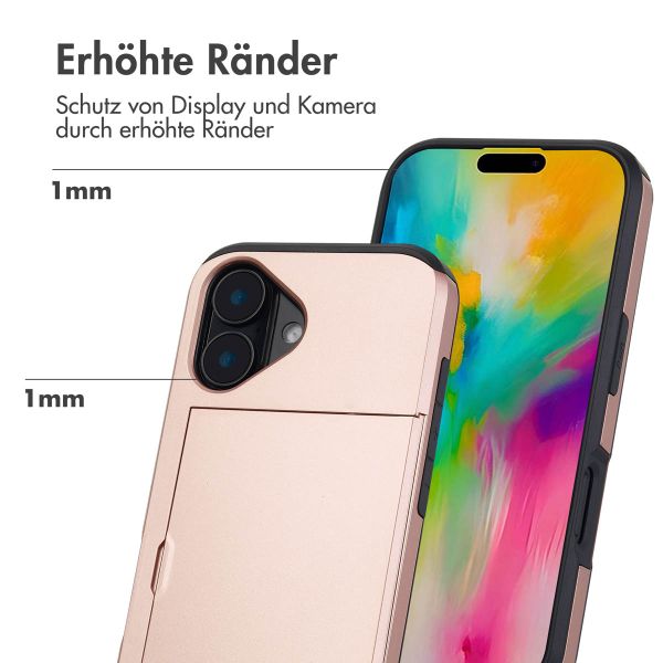 imoshion Backcover mit Kartenfach für das iPhone 16 - Rose Gold