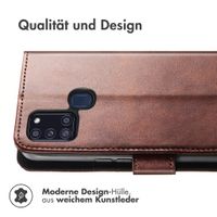 imoshion Luxuriöse Klapphülle Samsung Galaxy A21s - Dunkelbraun