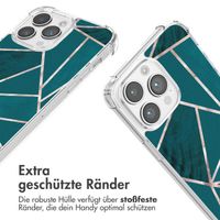 imoshion Design Hülle mit Band Apple iPhone 14 Pro Max - Petrol Green Graphic