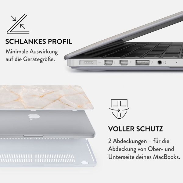 Burga Hardshell Hülle für das MacBook Pro 16 Zoll (2021 / 2023 M3 chip / 2024 M4 chip) - A2485 / A2780 / A2991 / A3186 / A3403 - Vanilla Sand