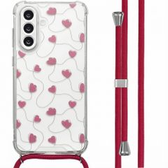imoshion Design Hülle mit Band Samsung Galaxy A56 - Dusty Rose Connected Hearts