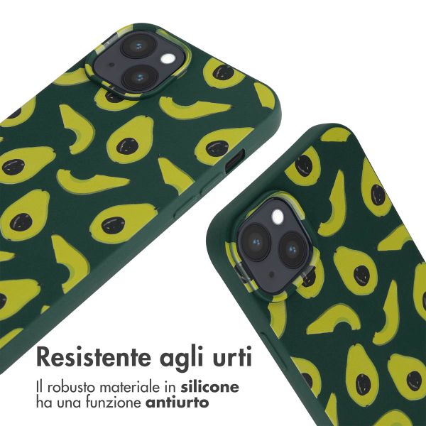 imoshion SilikonHülle design mit Band Apple iPhone 15 Plus - Avocado Green