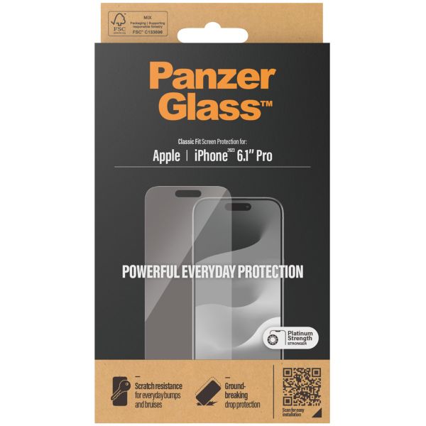PanzerGlass Antibakterieller Screen Protector Apple iPhone 15 Pro