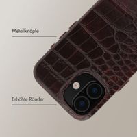 Selencia Croco Backcover mit MagSafe Apple iPhone 16 - Choco Brown
