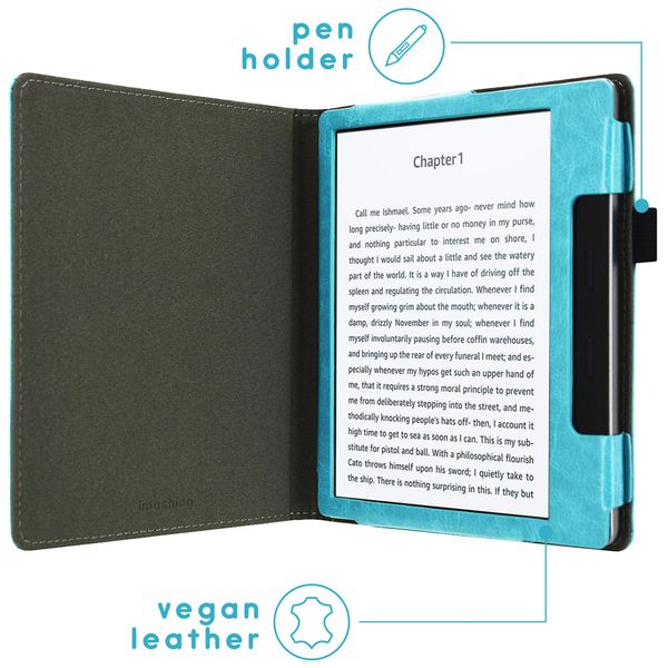 imoshion Vegan Leather Klapphülle Amazon Kindle Oasis 3 - Hellblau