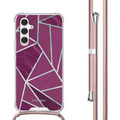 imoshion Design Hülle mit Band Samsung Galaxy A54 (5G) - Bordeaux Graphic