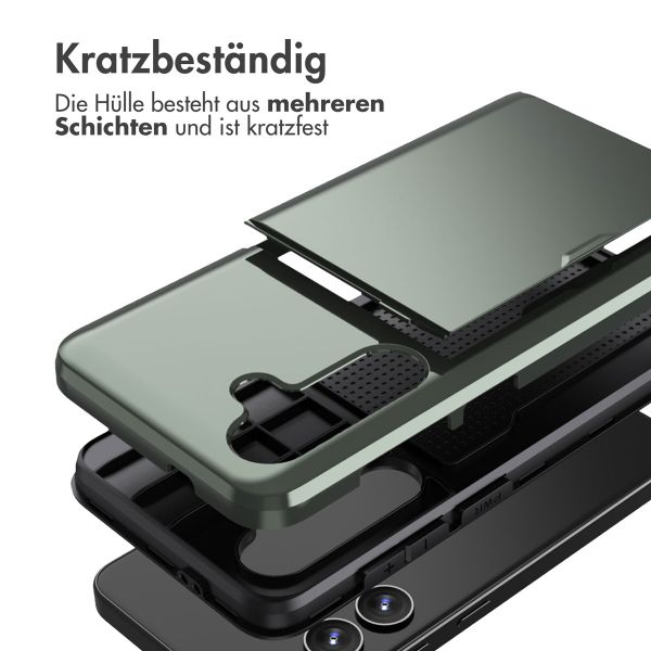 imoshion Backcover mit Kartenfach für das Samsung Galaxy S24 - Dunkelgrün