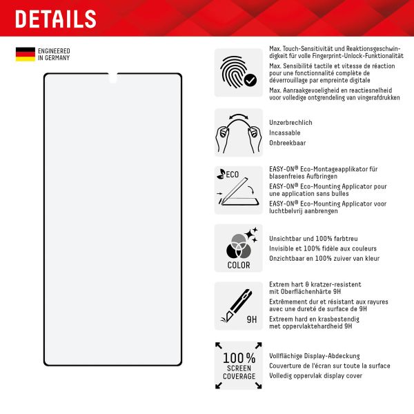 Displex Displayschutz aus gehärtetem Glas ProTouch Eco für das Samsung Galaxy S23 Ultra