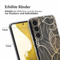 imoshion Design Hülle Samsung Galaxy S22 - Golden Leaves Transparent