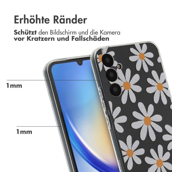 imoshion Design Hülle für das Samsung Galaxy A34 (5G) - Daisy flower