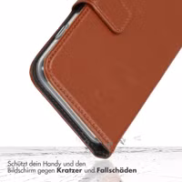 Selencia Echtleder Klapphülle für das Samsung Galaxy A36  - Hellbraun