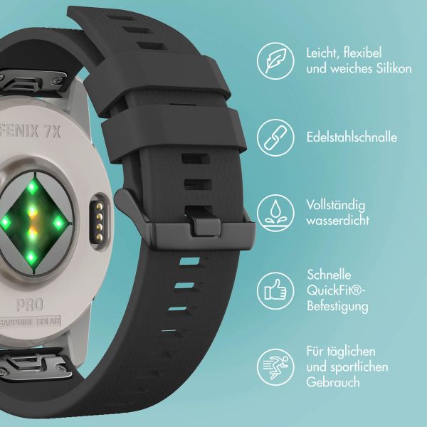 imoshion QuickFit® Silikonarmband -   Garmin 26 mm Anschluss - Schwarz