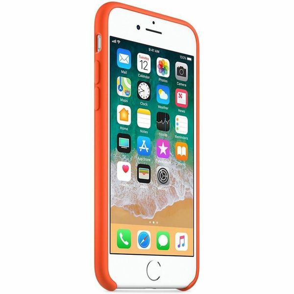 Apple Silikon-Case Spicy Orange für das Apple iPhone SE (2022 / 2020) / 8 / 7