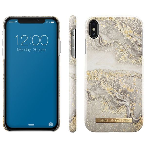 iDeal of Sweden Sparkle Greige Marble Fashion Back Case für iPhone Xs Max