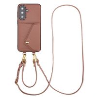 Selencia Sera HandyHülle mit Kordel und Umschlag-Kartenhalter Samsung Galaxy A37 (5G) - Old Pink