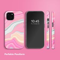 Selencia Vivid Tough Back Cover mit MagSafe für das iPhone 15 - Pastel Lipstick Marble