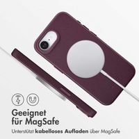 Accezz MagSafe Leather Backcover Apple iPhone 16e - Heath Purple