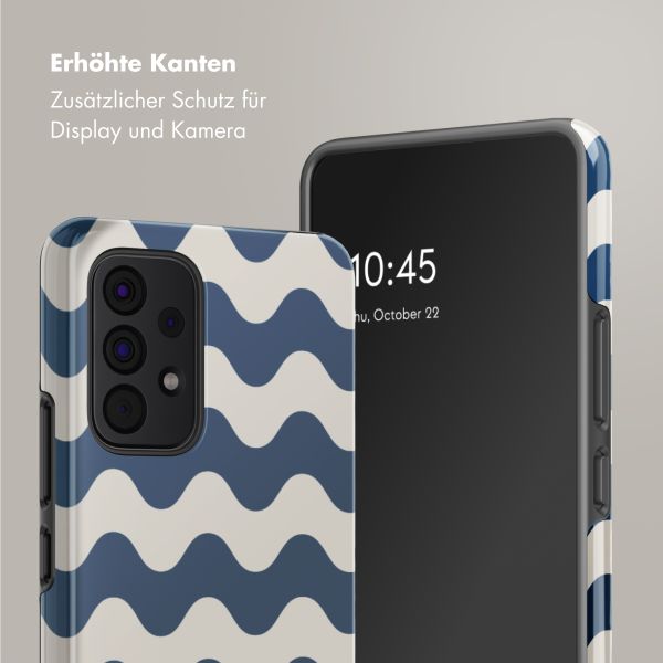 Selencia Vivid Tough Back Cover für das Samsung Galaxy A53 - Wave Vibes Classic Blue